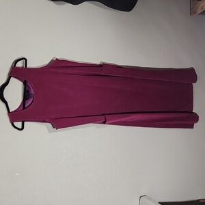Vintage Denim &Co Dress Womens Size L Velvet like light plum purple maxi vintage